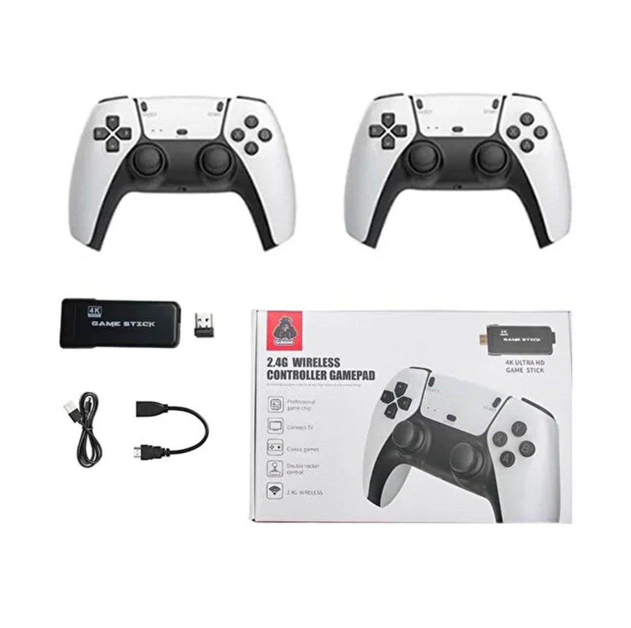 M8 Pro Wireless Game Console – Retro Arcade Home Video Console with 2.4G Controller & HD Graphics