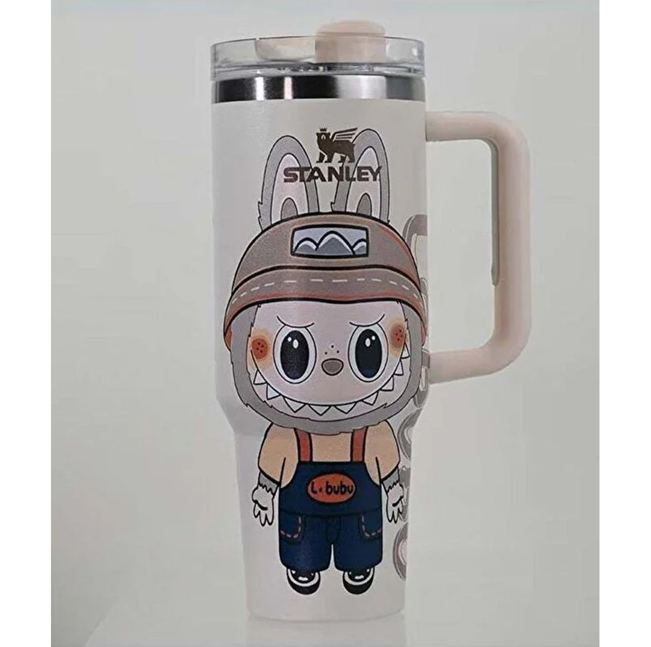 Stanley x Labubu Stainless Steel Vacuum Insulated Cup, 40oz Insulated Travel Cup White + Free Labubu Gift