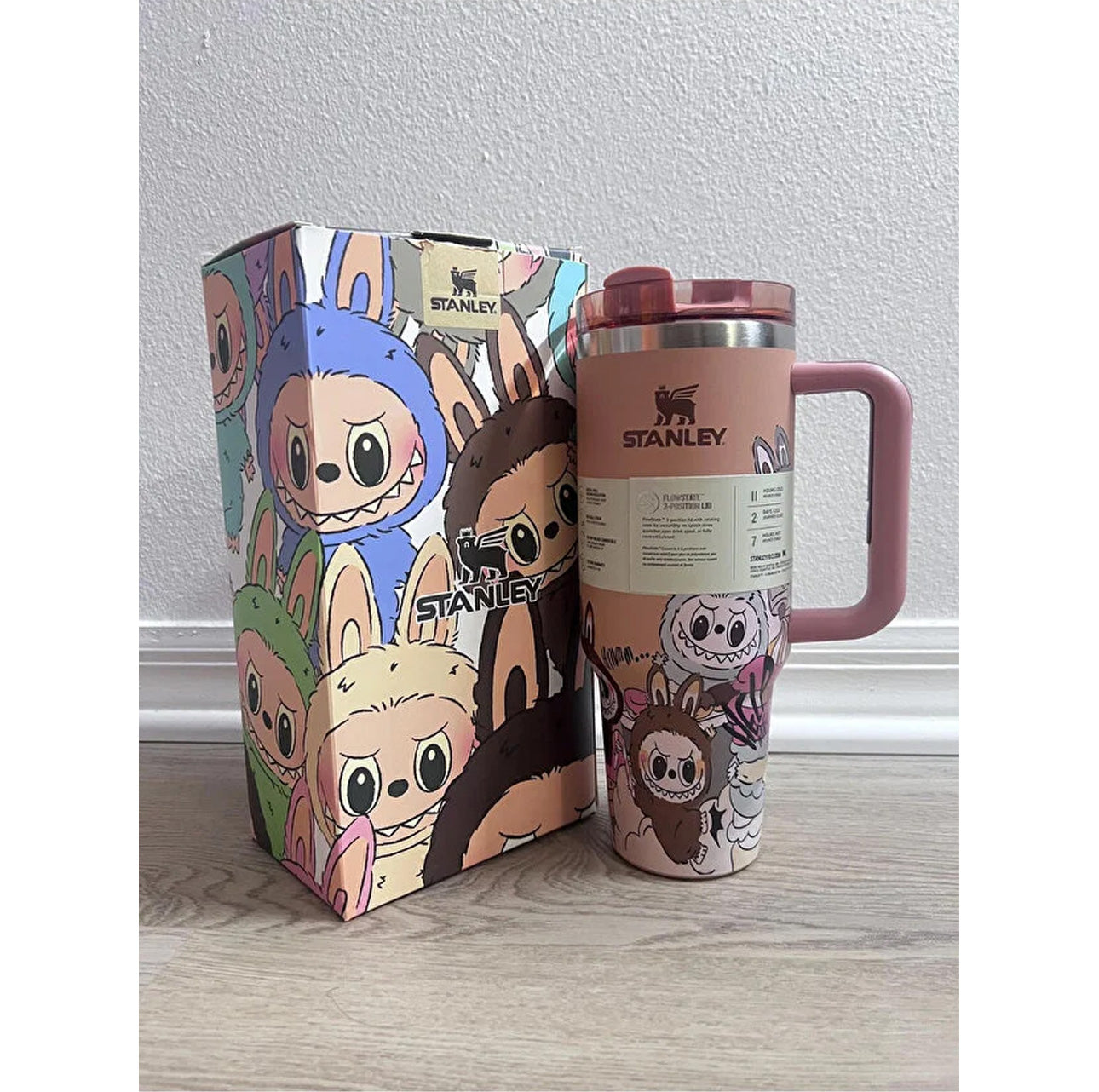 Stanley x Labubu Stainless Steel Vacuum Insulated Cup, 40oz Insulated Travel Multicolor + Free Labubu Gift