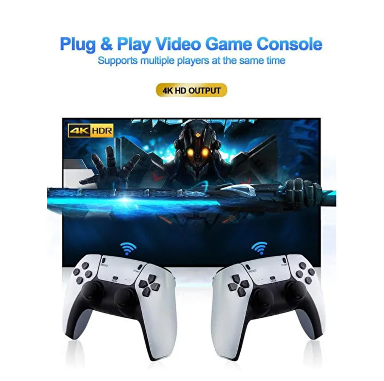 M8 Pro Wireless Game Console – Retro Arcade Home Video Console with 2.4G Controller & HD Graphics