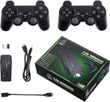 Classic M8 Game Stick 4K Game Console with Two 2.4G Wireless Gamepads Dual Players HDMI Output Built in 3500 Classic Games Compatible with Android TV/PC/Laptop/Projector.