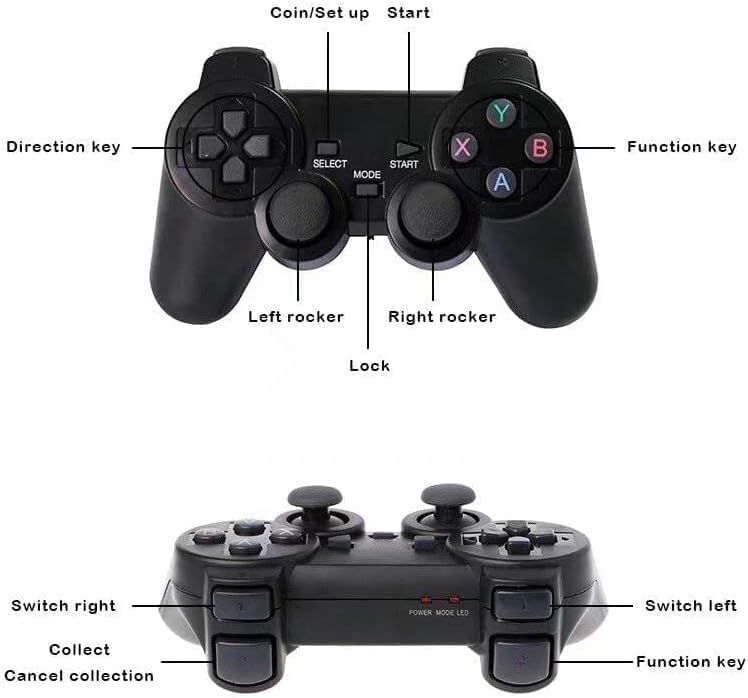 Classic M8 Game Stick 4K Game Console with Two 2.4G Wireless Gamepads Dual Players HDMI Output Built in 3500 Classic Games Compatible with Android TV/PC/Laptop/Projector.