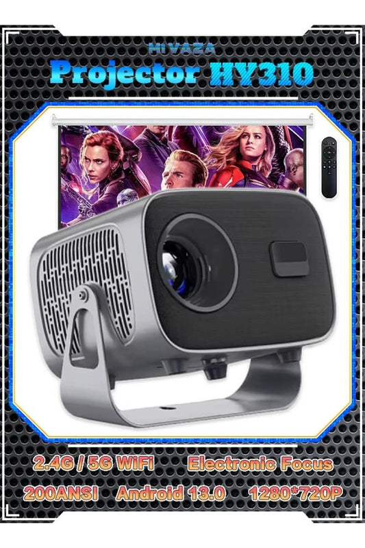 LCD Projector - Support 4K - Support 160 Inches - Portable Projector with Remote Control - 5