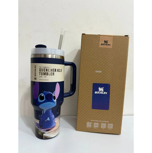 Stanley Cartoon Printed Tumbler (C) Stitch Edition 40Oz Blue