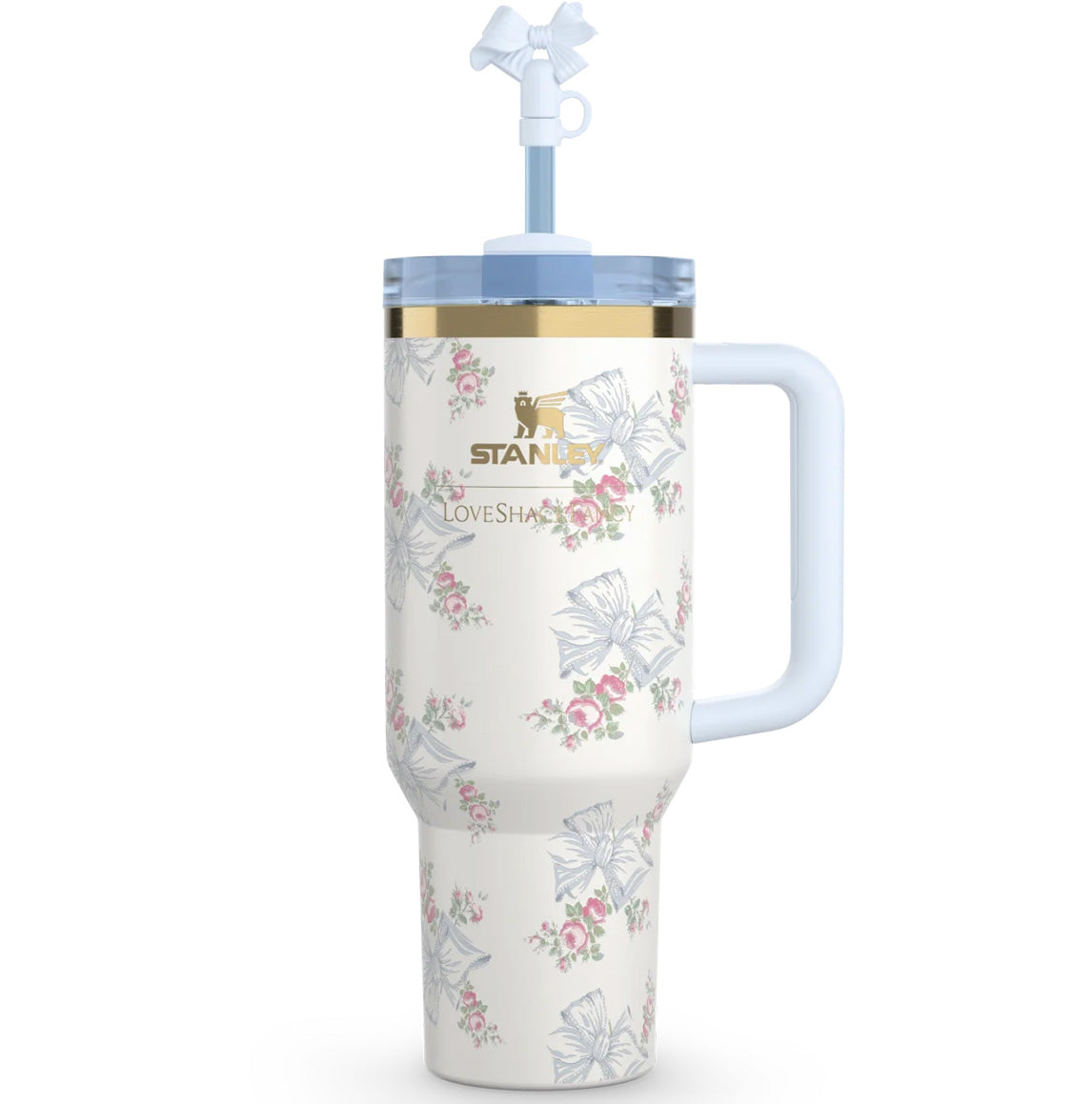 Stanley Love Shack Fancy H2.0 Flow State 40oz Rosa Beaux Blue Tumbler