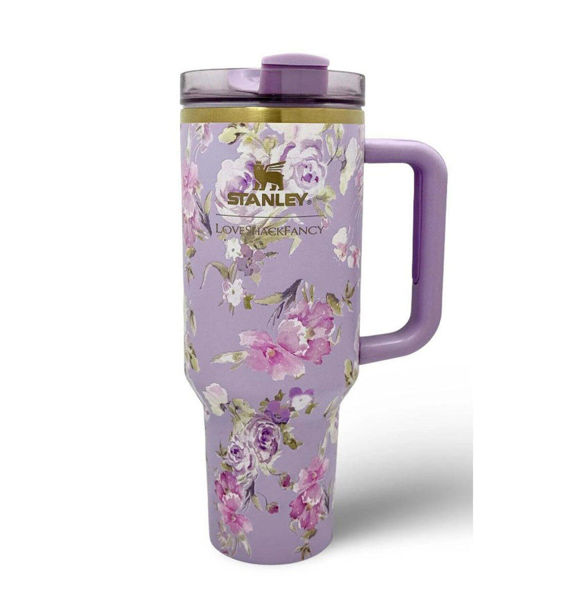 Stanley Love Shack Fancy H2.0 Flow State 40oz Purple Rose Tumbler