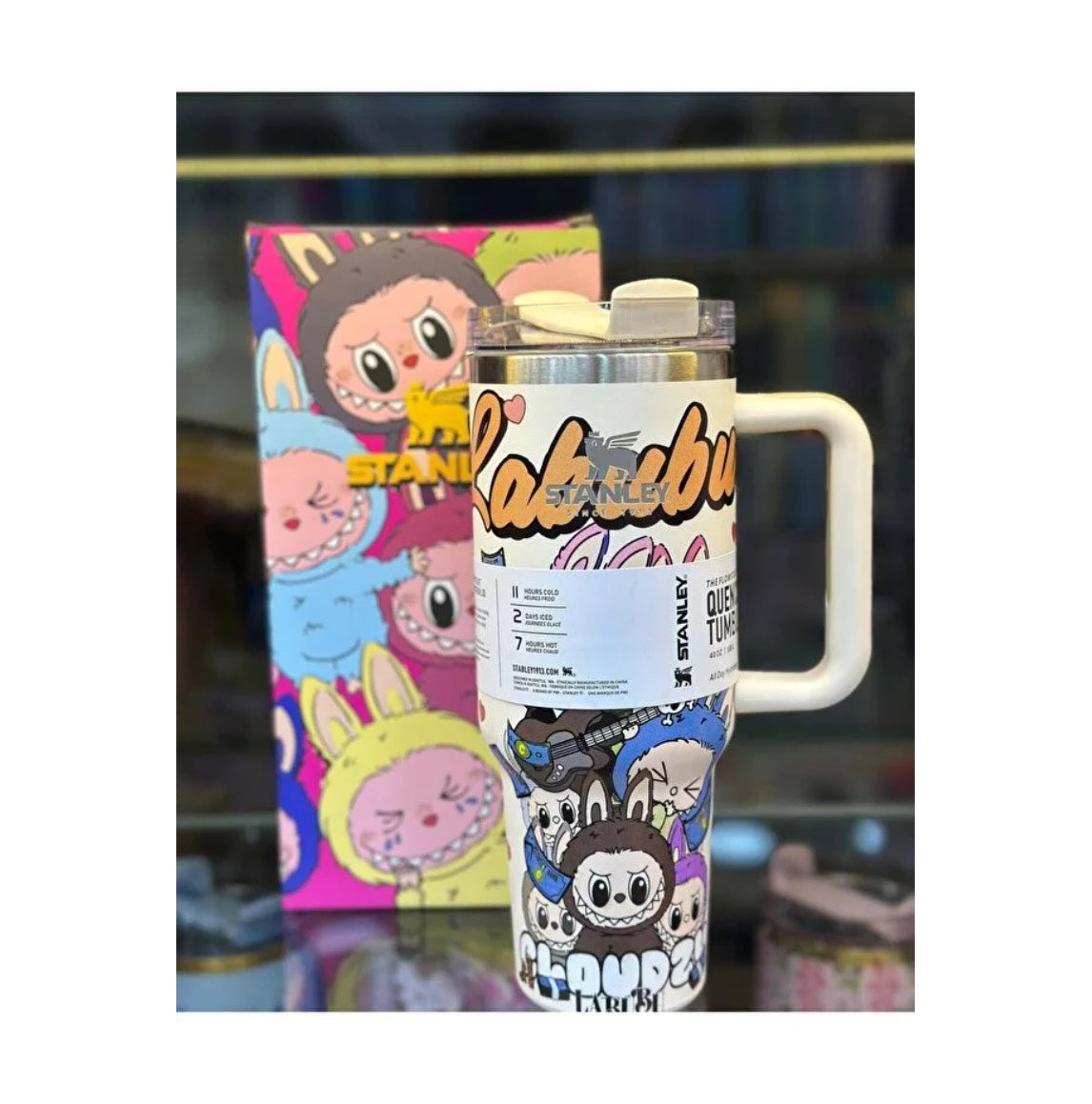 Stanley x Labubu 40 Oz Quencher H2.0 Tumbler Beige