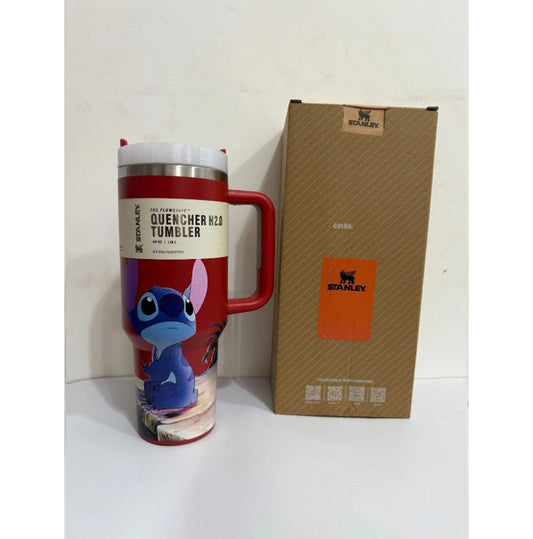 Stanley Cartoon Printed Tumbler (C) Stitch Edition 40Oz Red