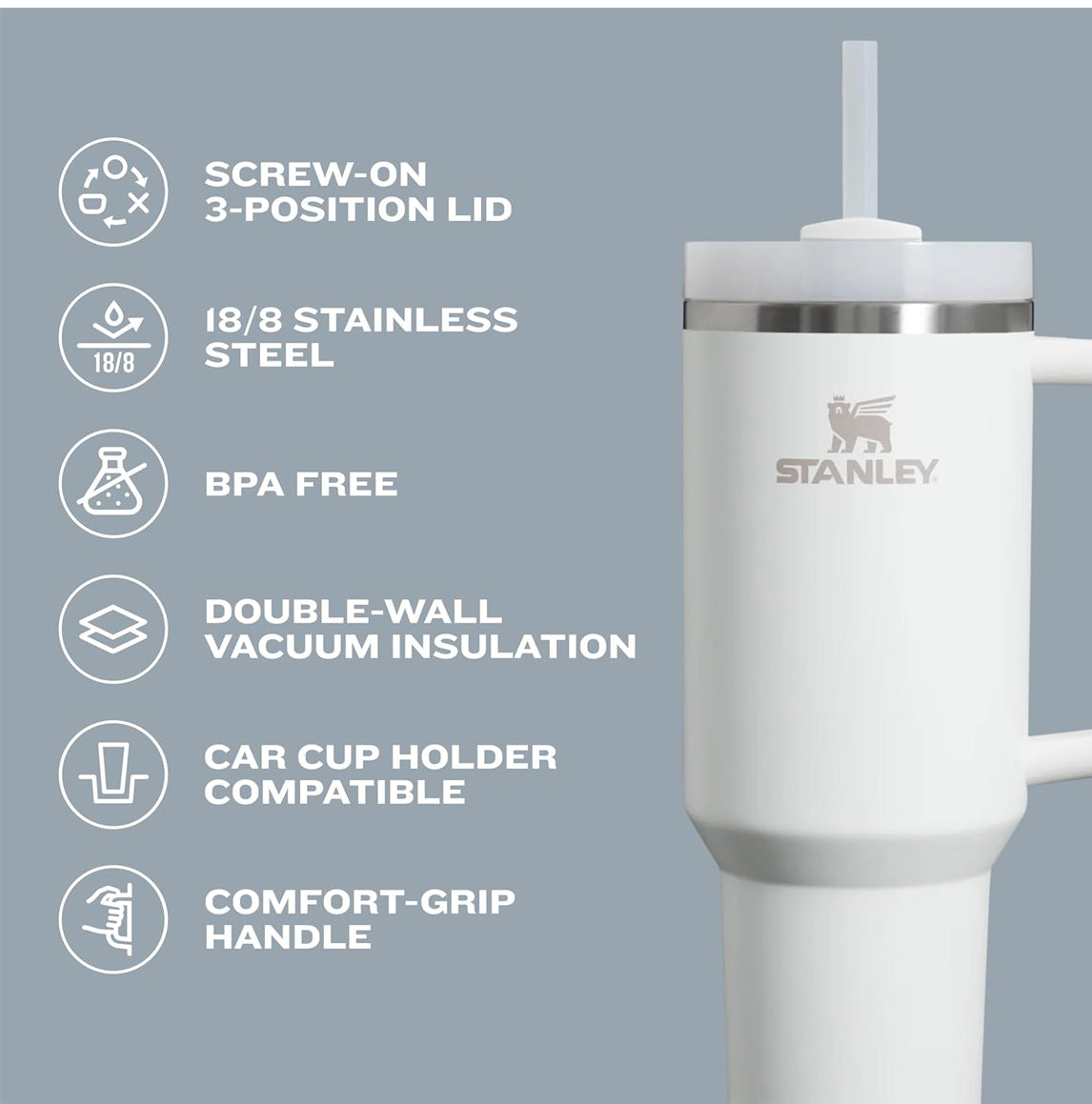 Stanley The Flowstate Quencher H2.0 Tumbler 1.18l/40 Oz Lavender